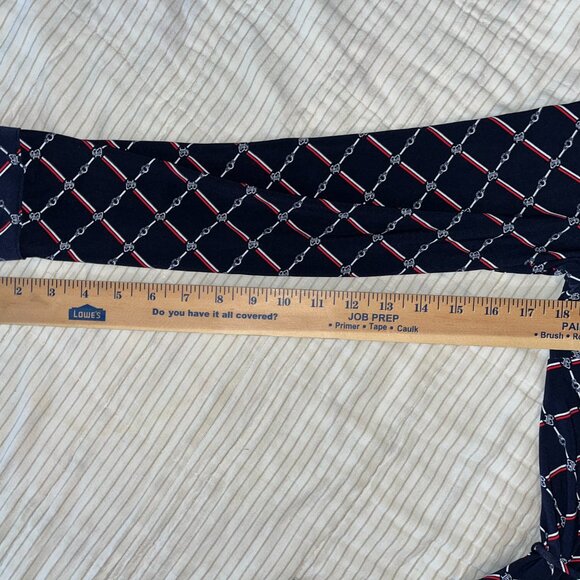 Ralph Lauren Geometric-Print Long-Sleeve Jersey Shirtdress Sz L - Picture 9 of 13